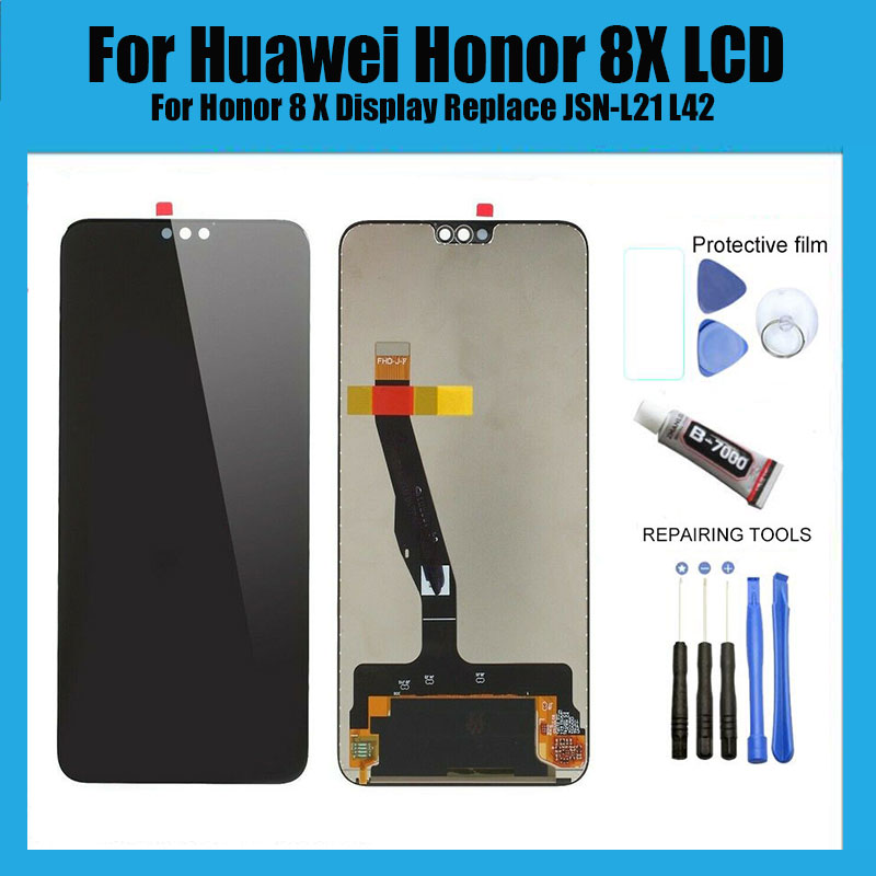 For Huawei Honor 8X LCD Touch Screen Digitizer Assembly + Frame for Honor 8 X Display Replace JSN-L21 L42
