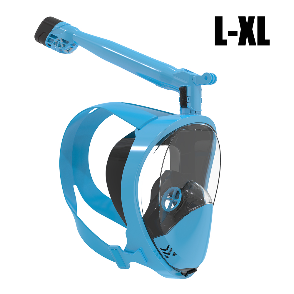 360 Degree Rotate Snorkel Mask Man Woman Scuba Underwater Diving Mask Full Face Snorkeling Masks 180 View Anti-fog Anti-Leak: Color 4 L-XL