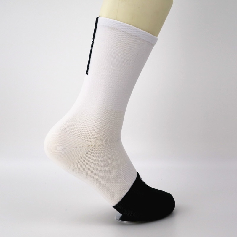 Unisex åndbar cykling ridestrømper udendørs tennis baseball golf volleyball sokker mænds sokker: Hvid