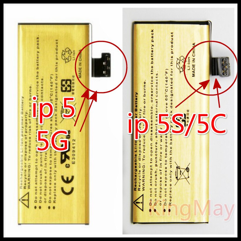 Gloednieuwe originele doen dower Voor bateria iphone 5s batterij iphone 5s Nul-cyclus Hoge Capaciteit Gouden batterij voor iphone 5s batterij