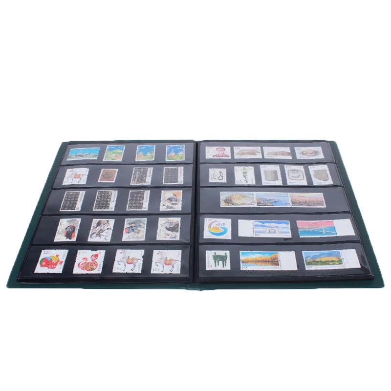 Stamp Collector's Conservation Booklet Portable Album 10 Sheets 5-line Stamp Collector's Book for Displaying Stamp Collections