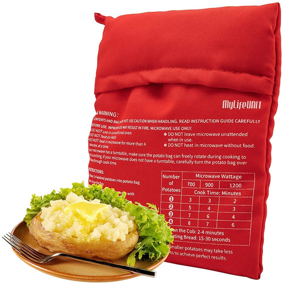Magnetron Bakken Aardappel Zak Keuken Herbruikbare Magnetron Fornuis Bag Quick Snelle Gebakken Pouch Potato Bag Wasbare Stof Cooker Bag
