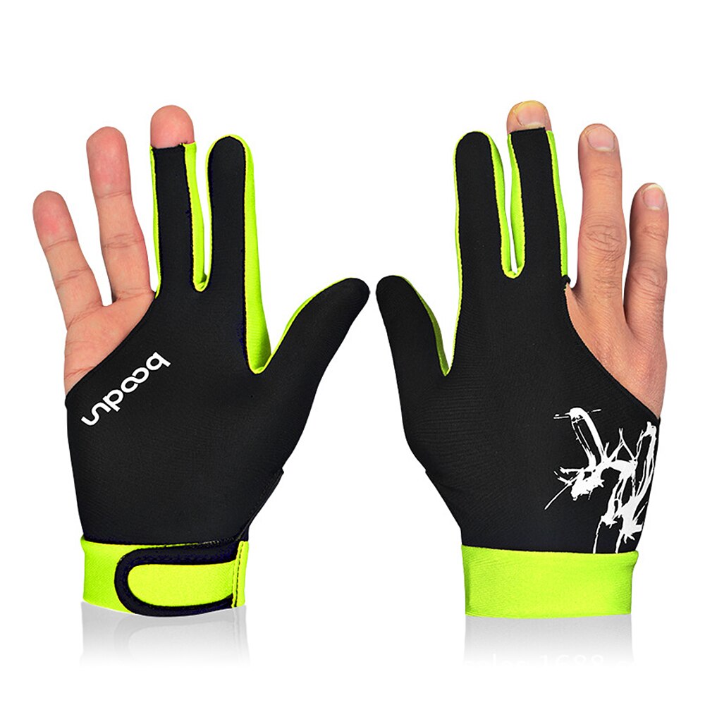 BOODUN 1 Stück Billard Handschuh 3 Finger Warteschlange Sport Handschuh Männer Frauen Billard Schützen Rechts Verknüpfungen Austauschbar Snooker Handschuhe