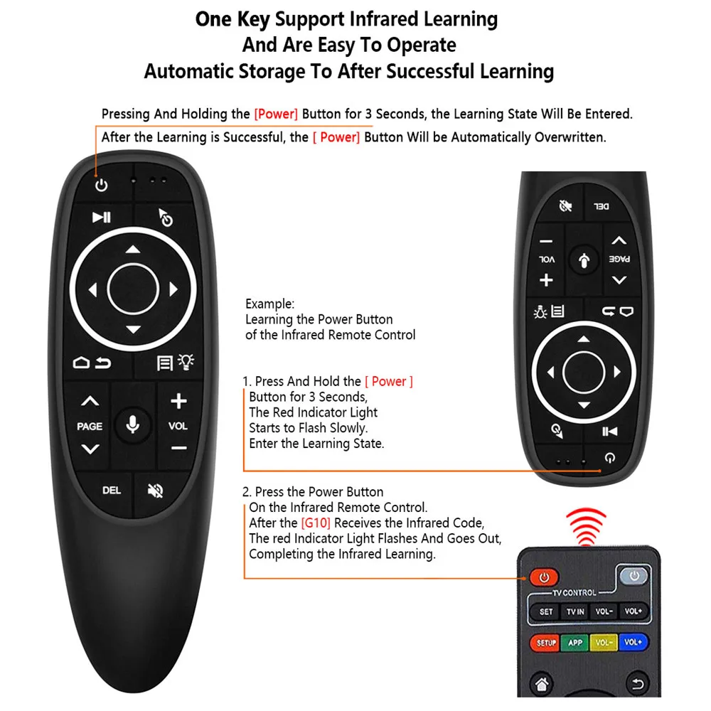 G10S G10SPRO G10BTS G10SPROBT Air Mouse Voice Remote Control 2.4G Wireless Gyroscope IR Learning for Android TV Box PC
