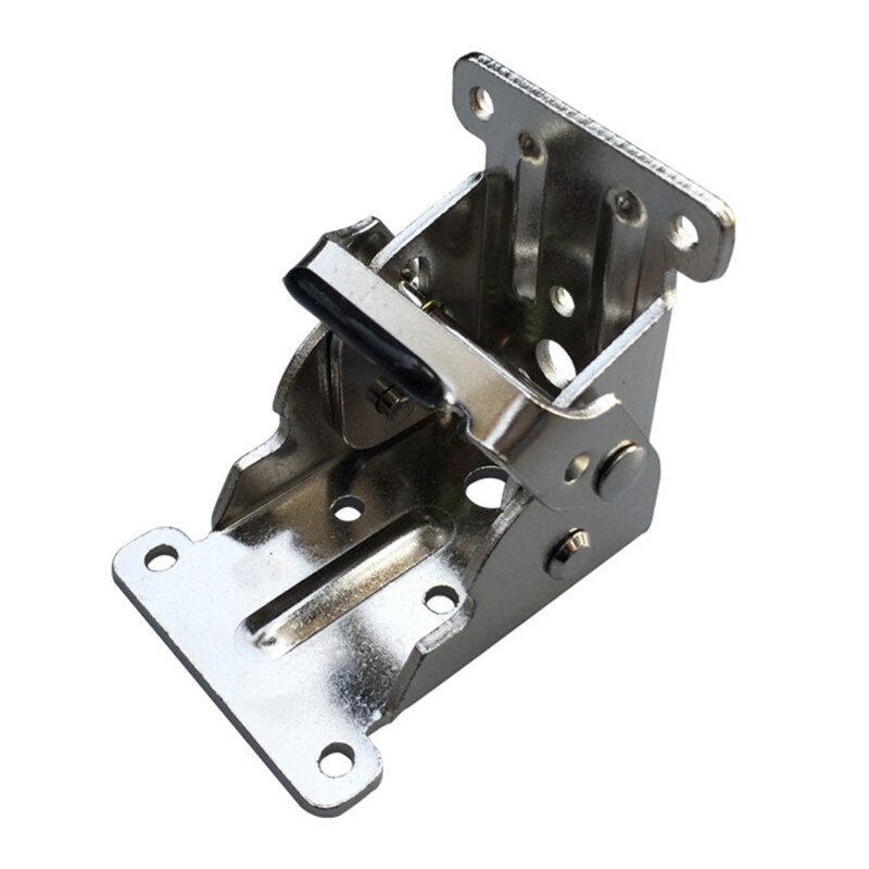 Charnière pliante autobloquante à 90 degrés, support de pied de chaise en métal, pour Tables de travail, lits, Tables: Silver