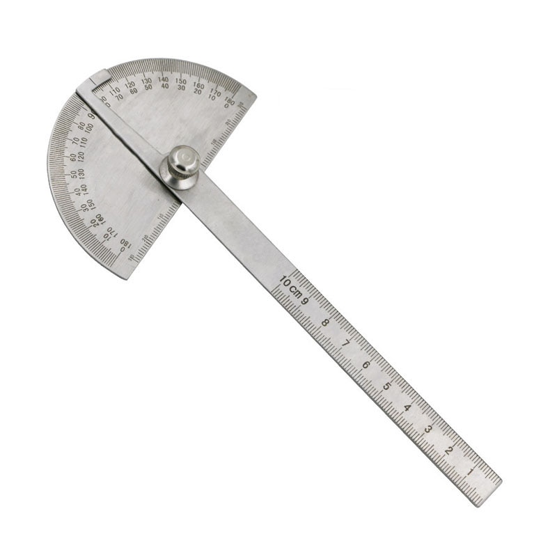 Protractor Angle Ruler Protractor Stainless Steel Angle Gauge Square 180 Wood Square 10cm --M25