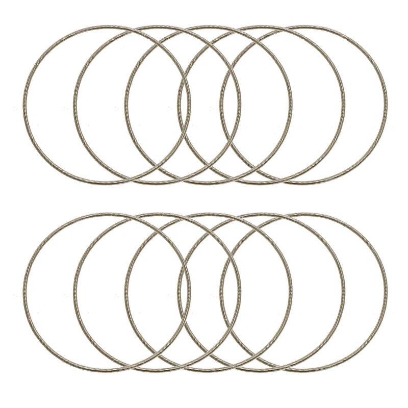 10 Pieces/set Rose Gold Guitar Spring Bracelets Stack Carbon Steel Coil String Bangle Wirstband Stackable Jewelry: 10PCS 399-BN