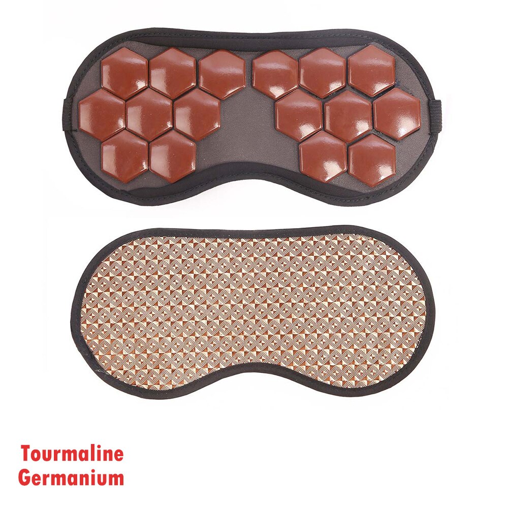 Masque pour les yeux à la Tourmaline germanium, jade, thérapie magnétique, santé, ombrage, masque pour le sommeil: 2