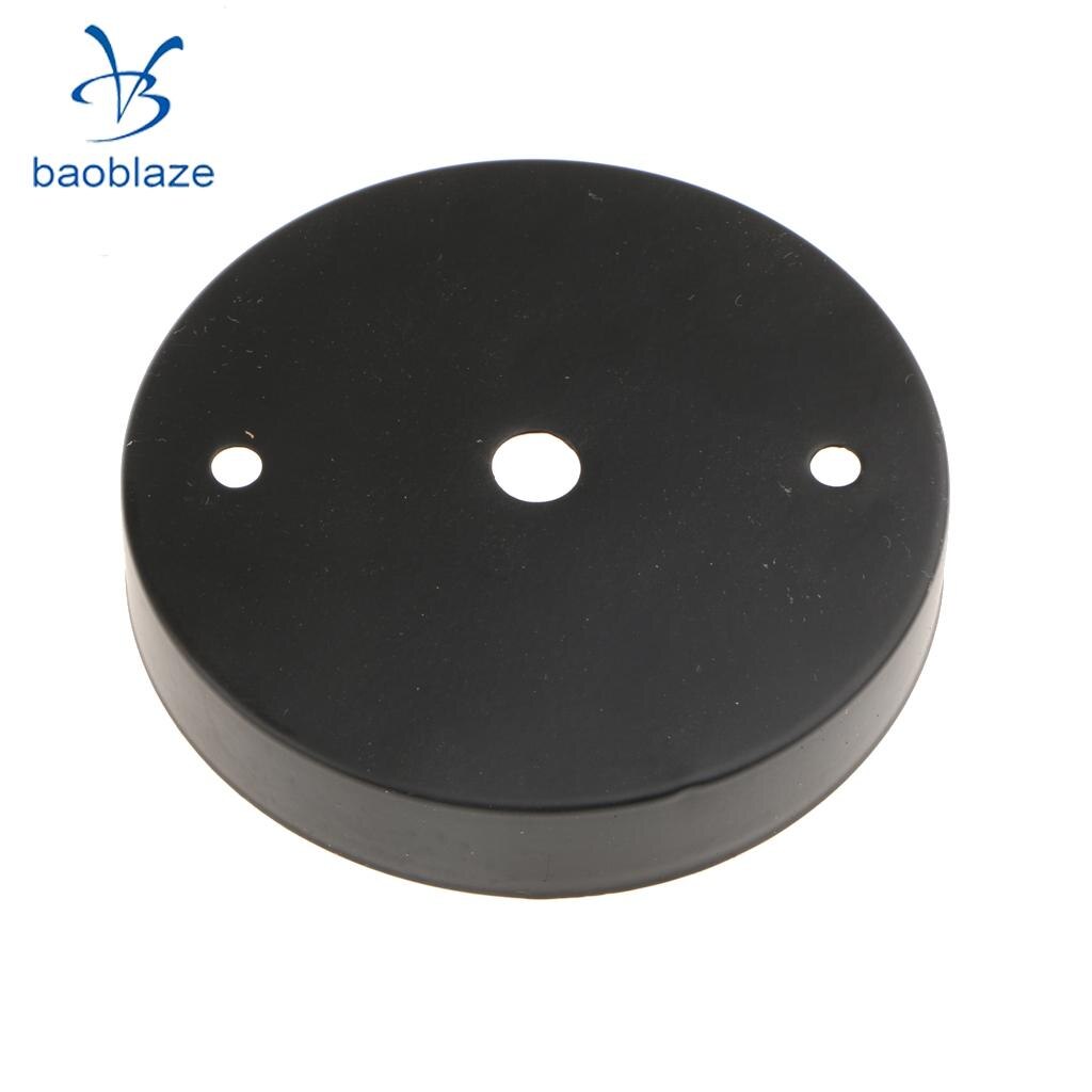 Ceiling Lamp Plate Kit Pointed Base Disc Pendant Light Accessories 100mmx15mm with Screws, Easy to DIY assembly: Black 
