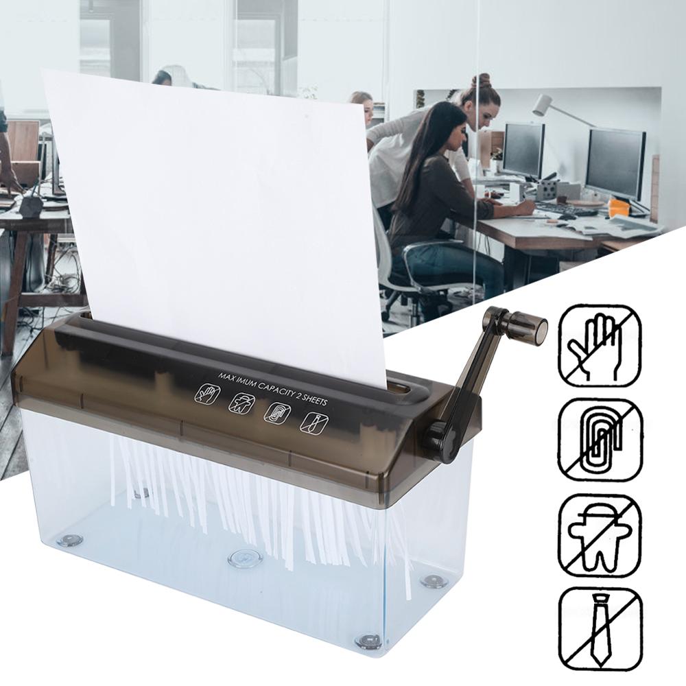 Mini Shredder Small Desktop Hand-cranked A6 A4 Paper Shredder Office Household Manual Crusher Documents Handmade Cutting Machine