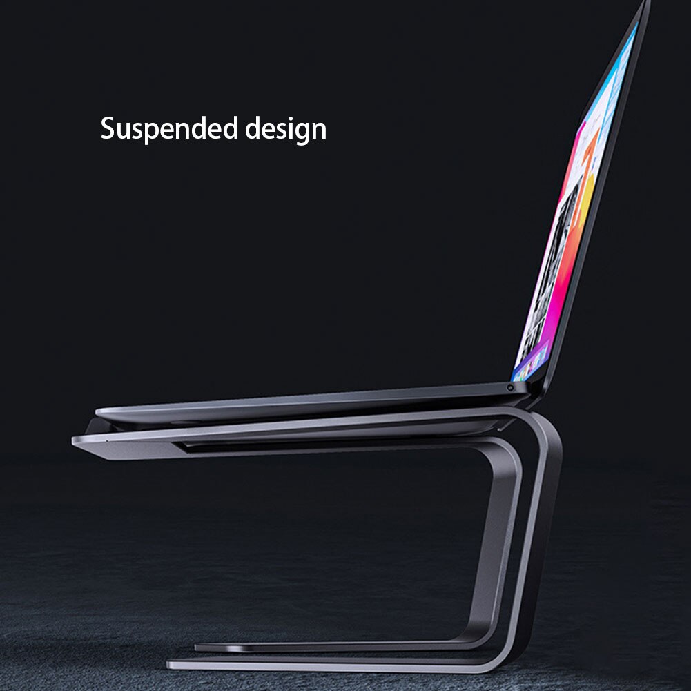 Laptopständer mit nackenentlastung, universell einsetzbar, robust, mit 360 belüftungsöffnungen, tragbar, zum einfachen anbringen, aus aluminiumlegierung.