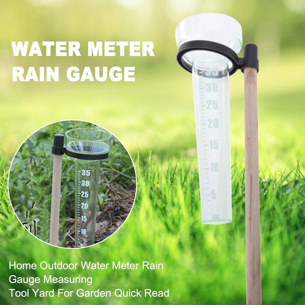 Home Rain Gauge Measuring Tool For Garden Graduated Portable Soil Quick Read Outdoor Lawn Simple Transparent Yard Water Meter