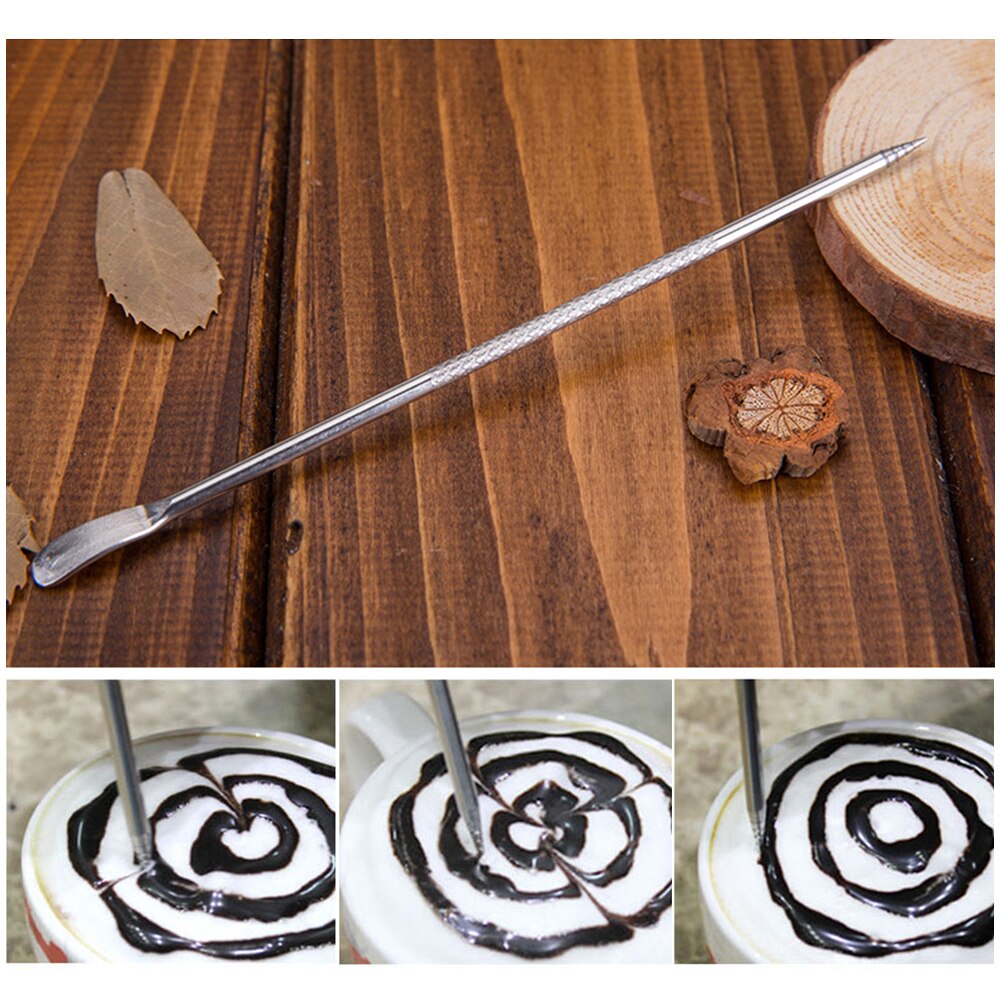 Kaffee Barista Cappuccino Espresso Kaffee Dekorieren Latte Kunst Stift manipulieren Nadel Kreative Phantasie Kaffee-Stock werkzeuge