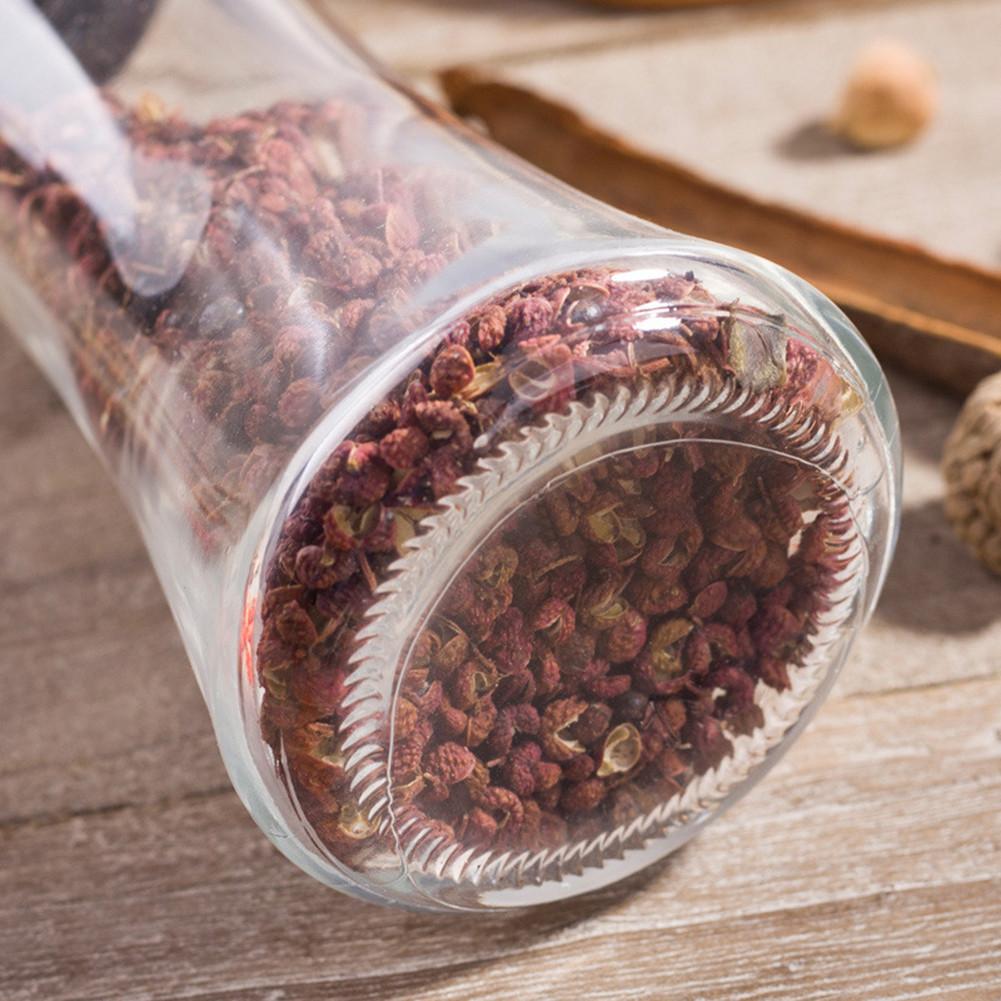 Stainless Steel Salt And Pepper Grinder Shakers Glass Body Spice Salt And Pepper Adjustable Manual Pepper Grinding Mill