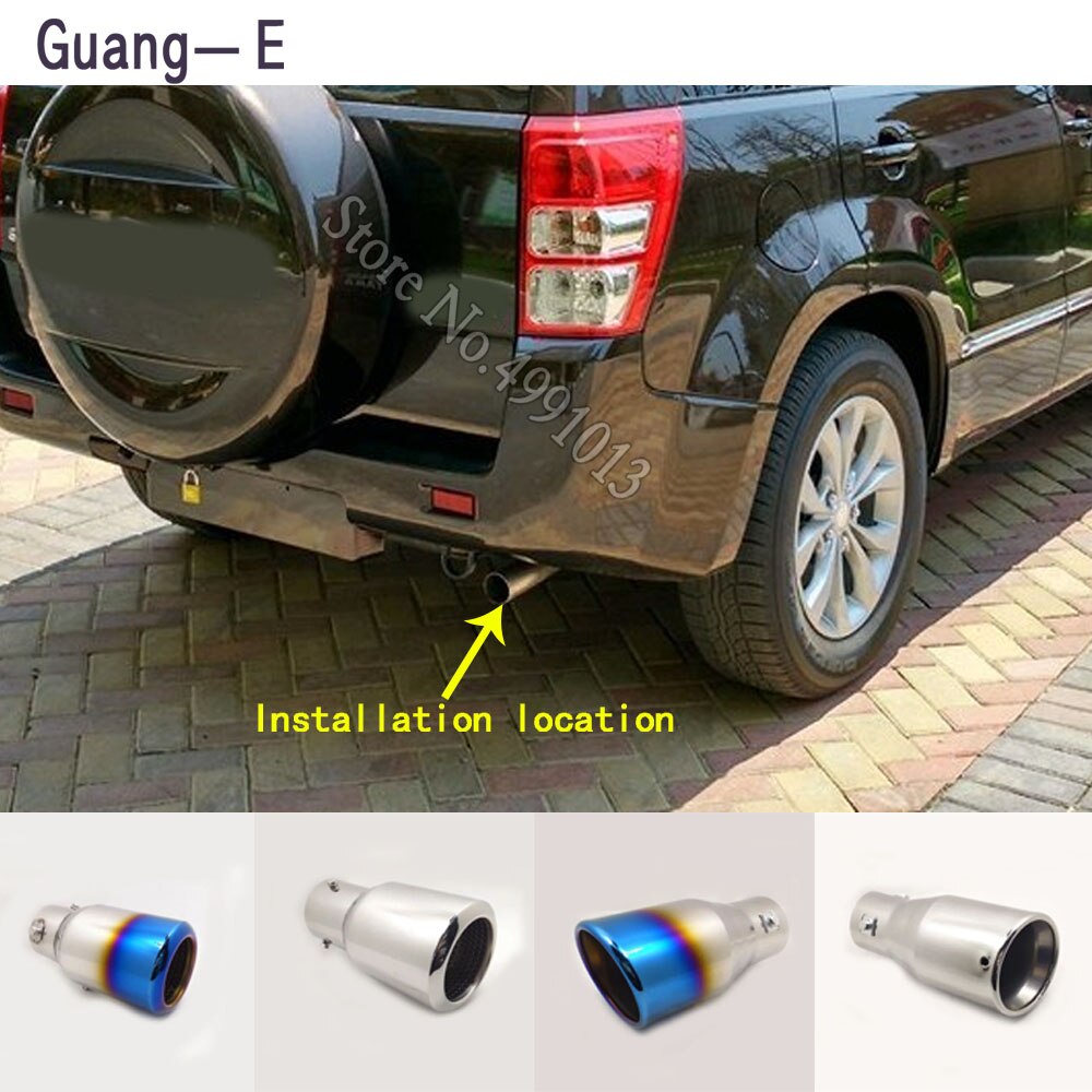 For Suzuki GRAND VITARA 2007 car stickers muffler exterior back end pipe dedicate exhaust tip tail outlet ornament 1pcs