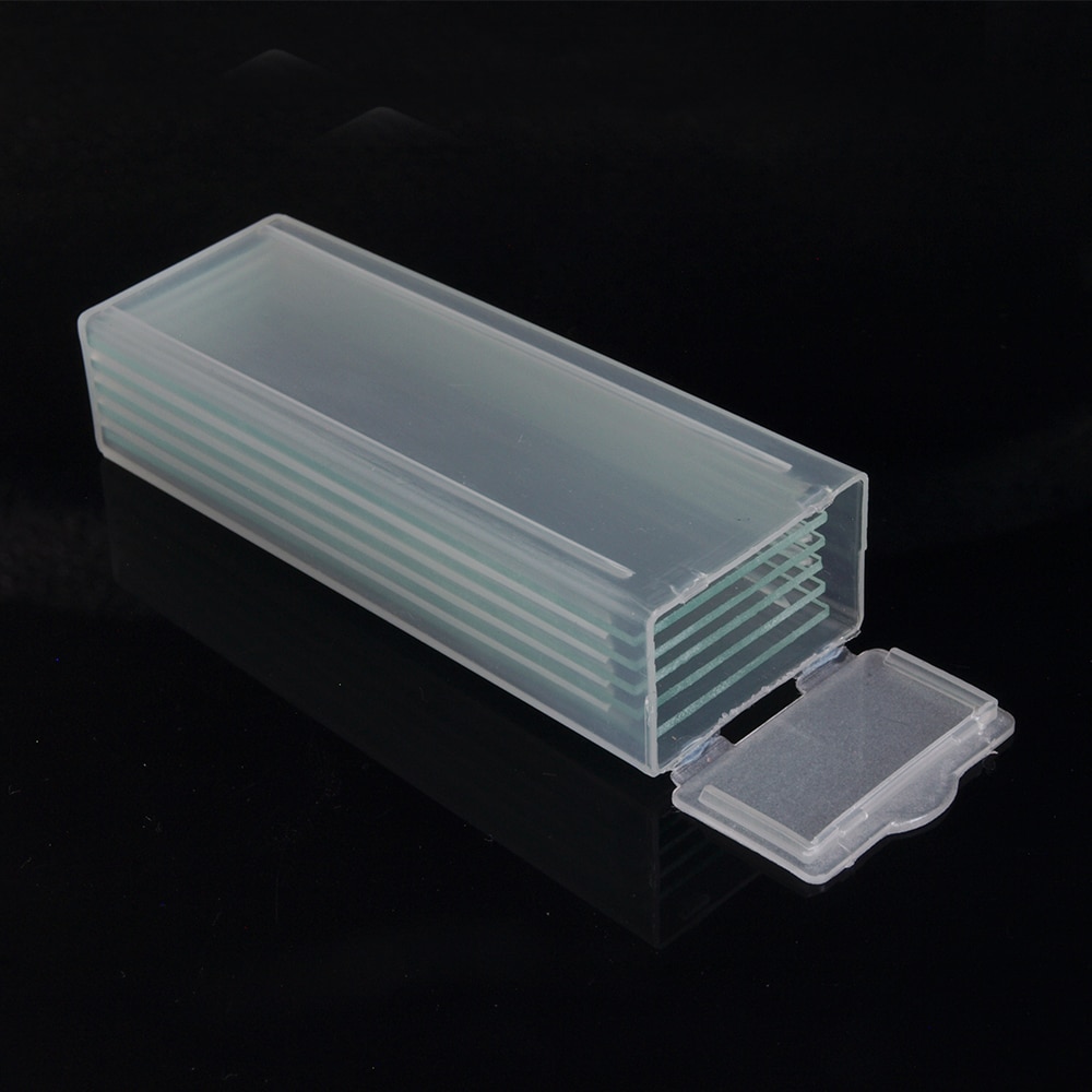 Coverslips de vidrio de cavidad de 1mm de espesor, portaobjetos de vidrio de microscopio cóncavo único, reutilizable, cubierta de muestra en blanco de laboratorio, 5 uds.