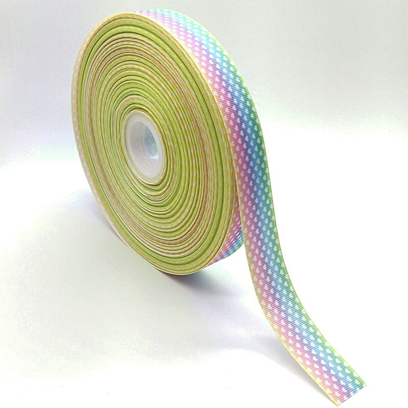 5 meter regenboog cartoon lint grosgrain 25mm doe-het-zelf handgemaakte linten voor haaraccessoires knutselen aangepaste lintdecoratie naaien: Regenboog -4 / 25mm