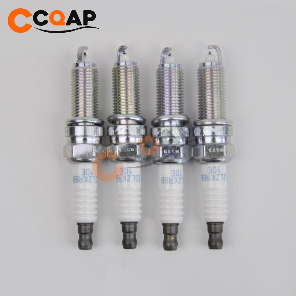 Conjunto de 4 iridium bujía 18846-10060 SLZKR6B-10E para Hyundai Elantra i30 Kia Soul 1884610060 SLZKR6B10E 93815, 6216