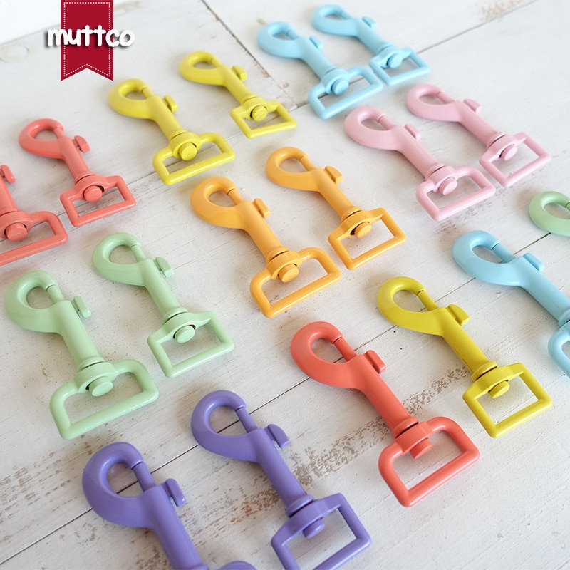 Metal Colourful dog Clasp Kirsite hook buckle hardware for 20mm and 25mm webbing DIY Dog Leash parts 7 colours