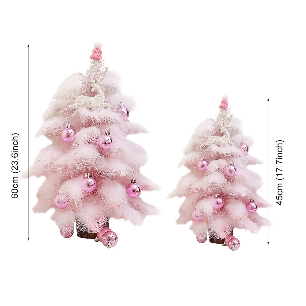 45/60cm Mini Pink Christmas Tree Beautiful Christmas Tree Year Xmas Home Office Mall Hotel Garden Cabinet Decoration
