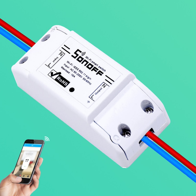 Sonoff Energiebesparing Basic Draadloze Wifi Schakelaar Afstandsbediening Automatisering Module Diy Timer Universal Smart Home Accessoires