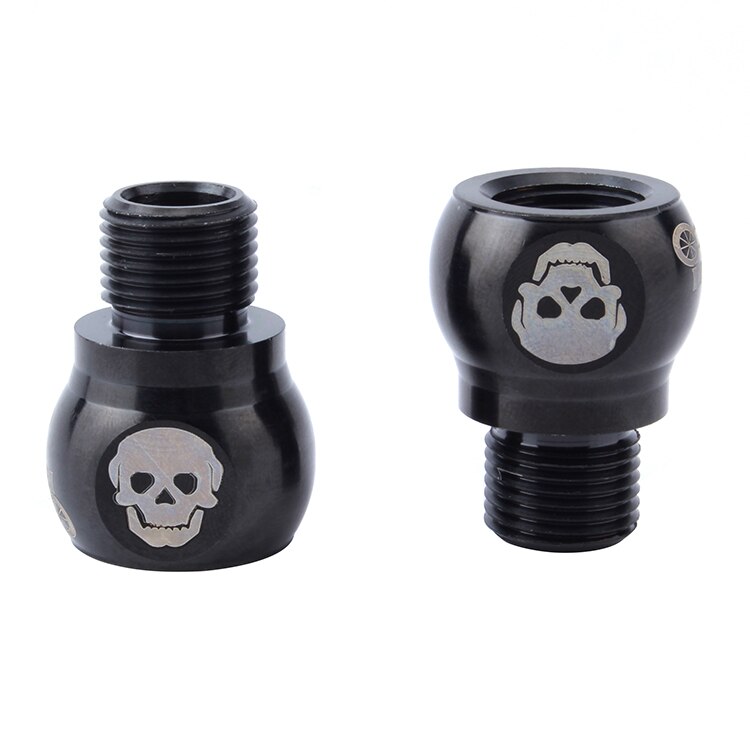 MUQZI 1 para przedłużacze pedałów dystanse ze stali nierdzewnej wydłużają śrubę akcesoria rowerowe Mtb Droga: czarny