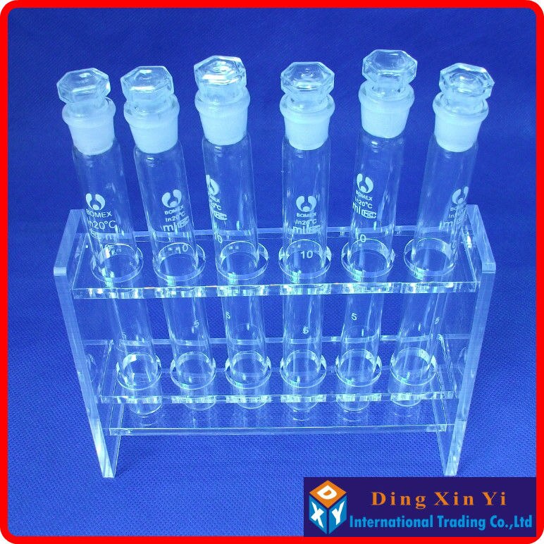 Lab 10mlx6 Organic glass colorimetric tube rack+6 pieces 10ml Glass colorimetric tube