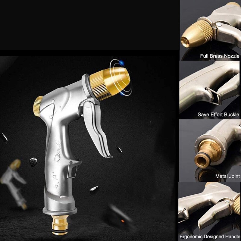 Metal High Pressure Garden Shower / All Metal Garden Sprayer Adjustable Water Flow for Garden Irrigation, Car Wash