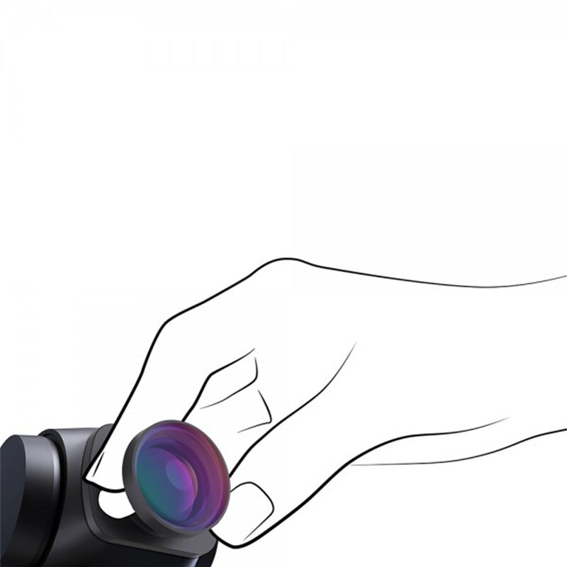 Dji freewell osmo pocket weitwinkelobjektiv erweitertes sichtfeld fall bietet stauraum für zusätzliche objektive marke