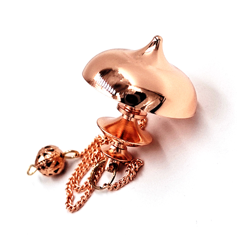 SongLong Healing Brass Metal Pendulums for Divination, High Energy Pendulo de Mesa Meditation Pendulum, Cone Pendulum: ROSE GOLD COLOR