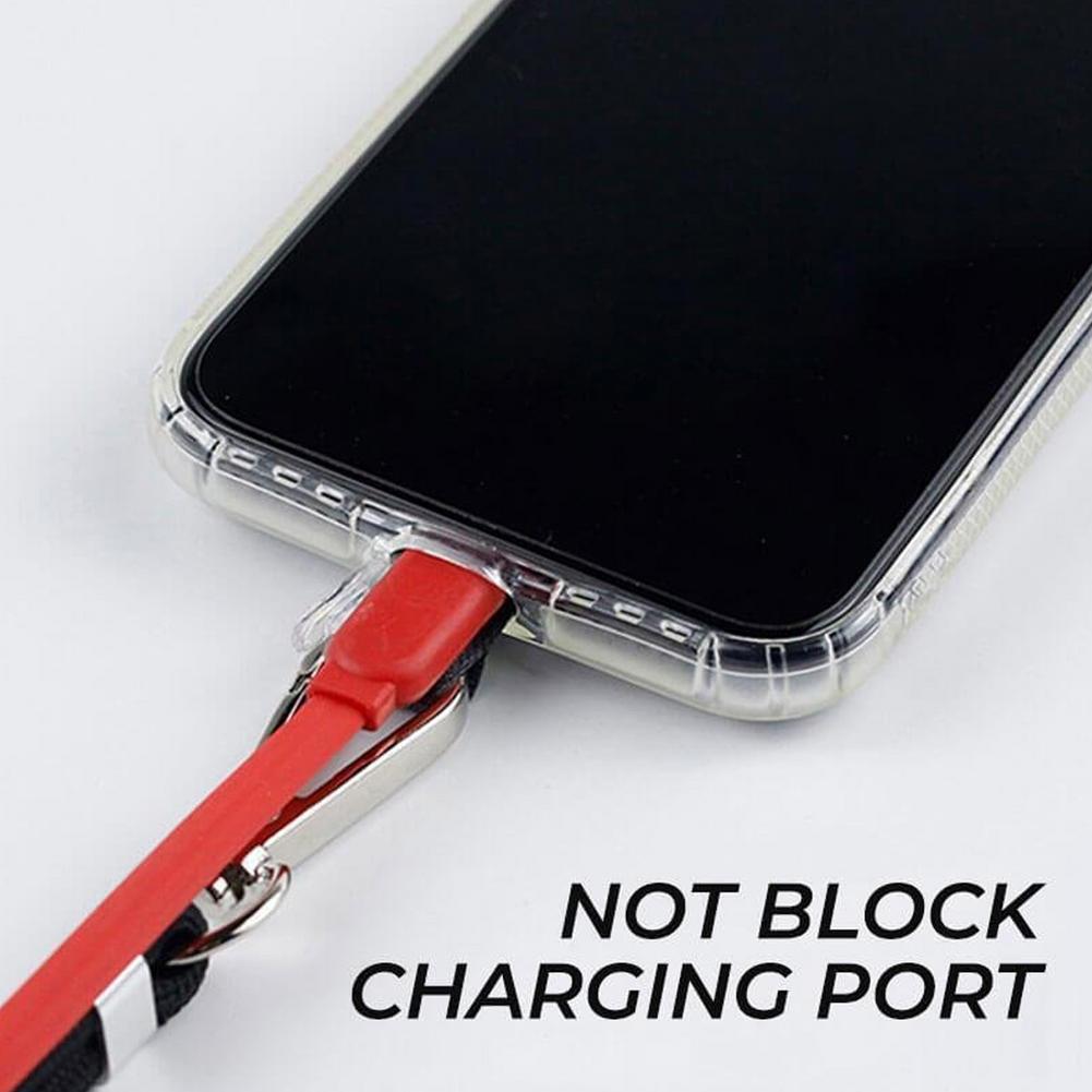 Universal Adjustable Phone Lanyard Anti-lost Lanyard Strap Detachable Neck Cord Safety Tether Keychain Chain Rope Length 150cm