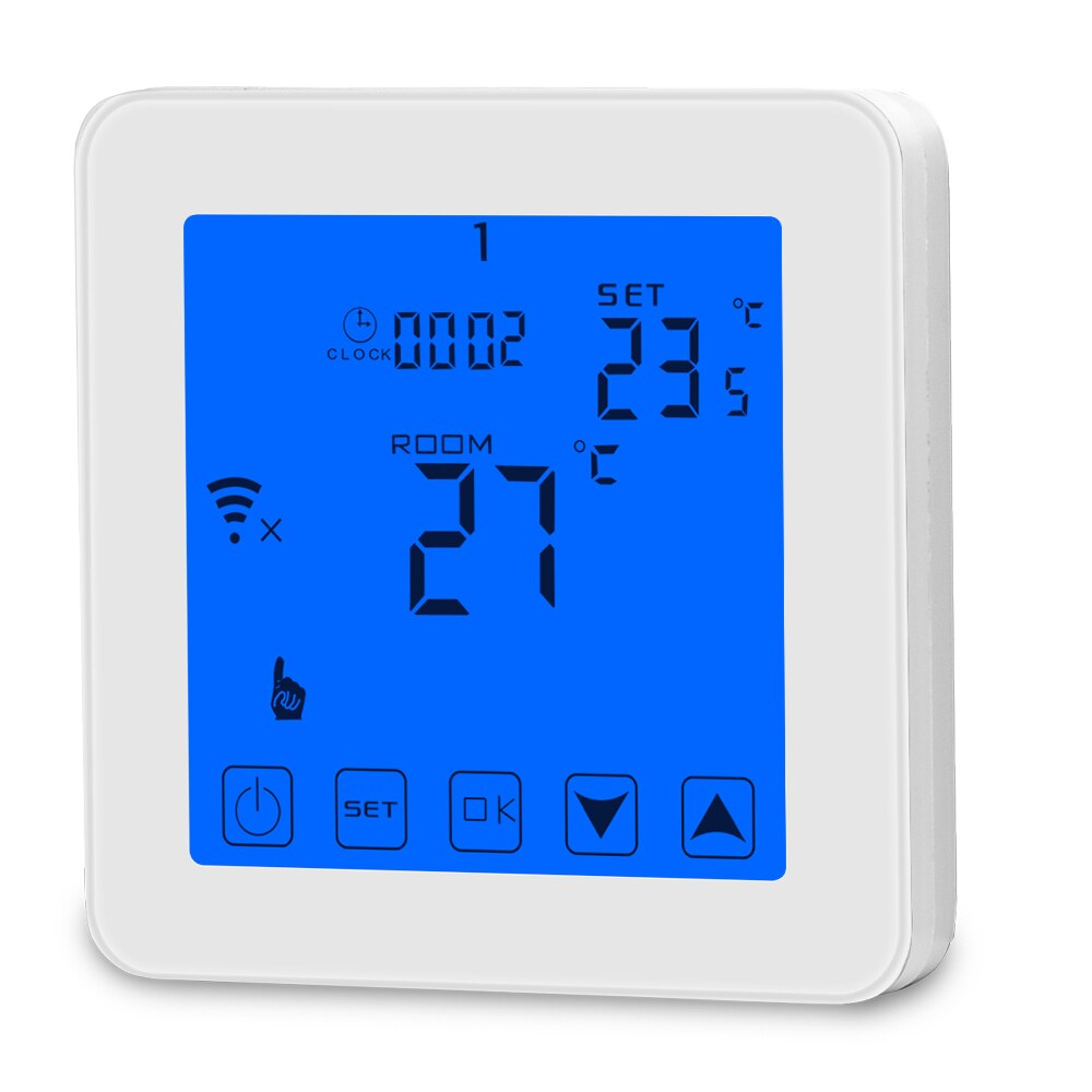 Termostato de calefacción por suelo eléctrico programable wifi con teléfono iso android control inteligente
