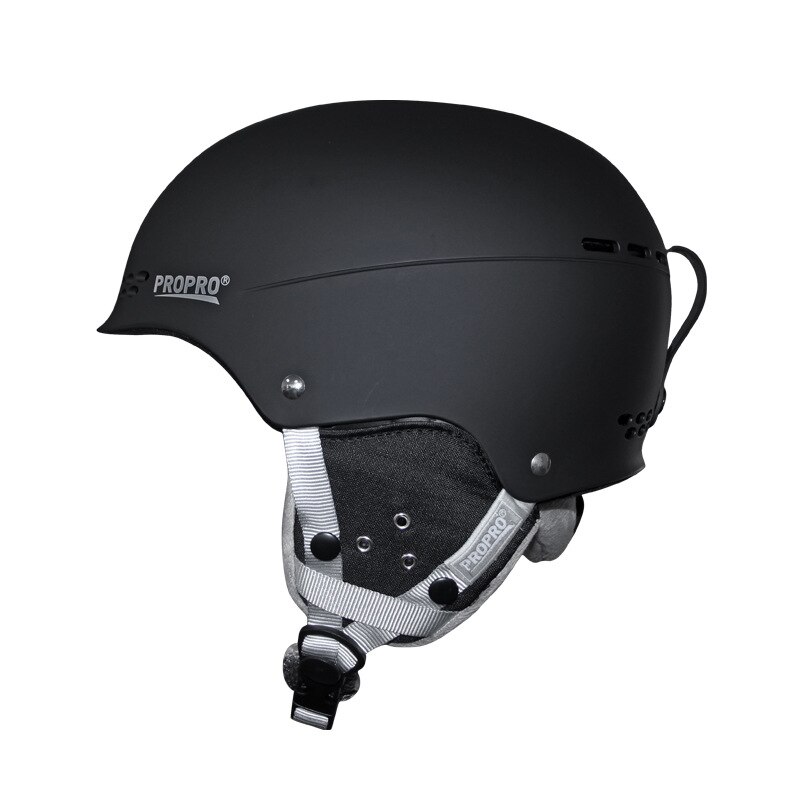 Propro Mannen Vrouwen Ski Helm Half Dekking Snowboard Moto Sneeuwscooter Veiligheid Sneeuw Helm Voor Volwassen En Kinderen: Black / 54-58cm