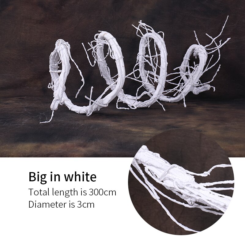 Árboles artificiales de 300CM, ramas de tronco, plantas, ramitas para colgar en la pared, Liana de seda de ratán, flor Flexible, vid, decoración para el hogar, boda y jardín: Blanco lechoso