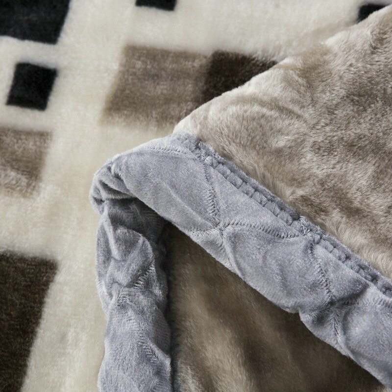 1.5M * 2M Dubbele Laag Winter Dekens Voor Bedden Super Zachte Pluizige Gewogen Warm Dikke Nertsen Deken Dubbele bed Winter Dikke Deken