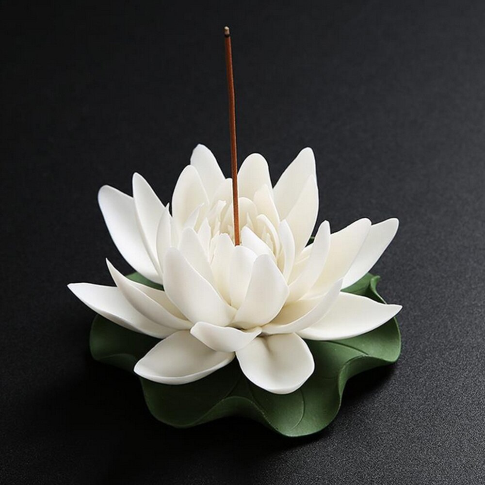 1 Set Lotus Incense Burner Ceramic Chic Incense Stand Incense Holder for Home Reading Meditation Temple