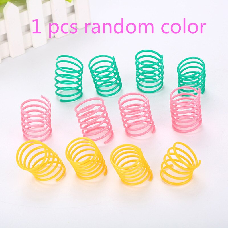 1PC zabawka dla kota wiosna więzienie klatka mysz teleskopowa drut wiosna interaktywne szkolenia zabawka dla kota s artykuły dla zwierząt kolor losowo TXTB1: 04