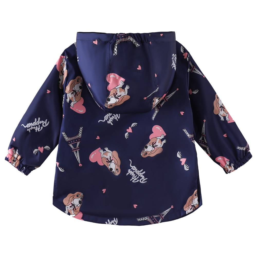 Lzh Lente Peuter Baby Meisjes Cartoon Print Windjack Voor Meisjes Jas Kinderen Trenchcoat Kinderen Waterdichte Kleding
