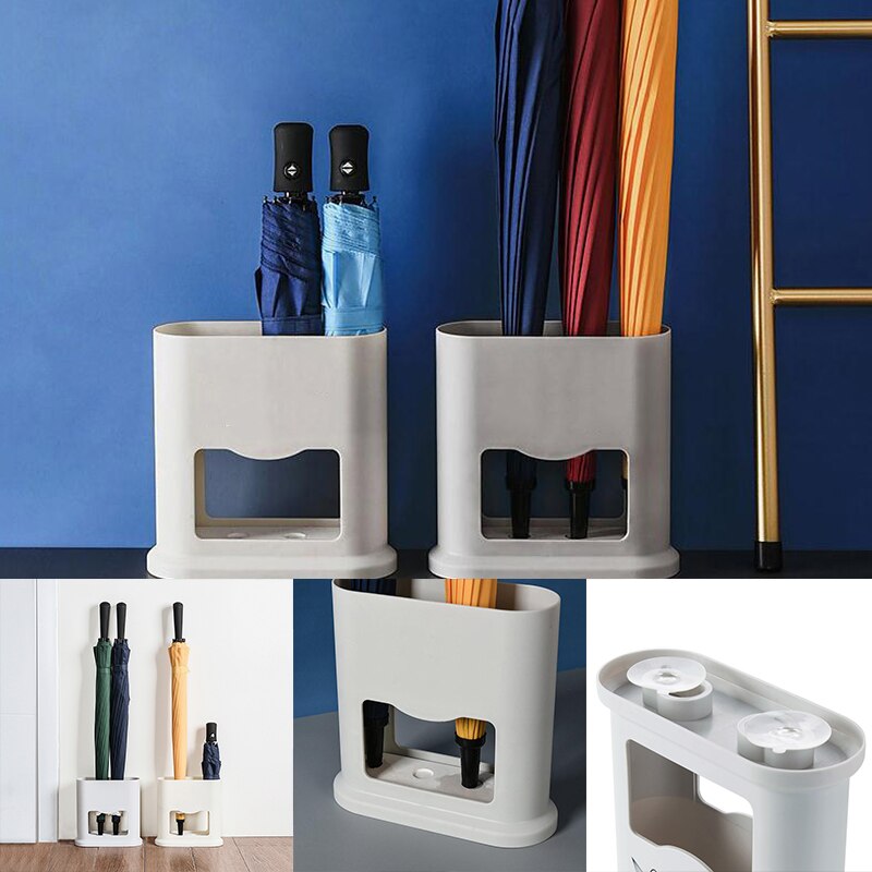 paraplubak Nordic Minimalistische Metal Paraplu Stand, Zwart Smeedijzeren Paraplu Houder Met Afvoerlade, Indoor Outdoor Deur Paraplu Rekken Organizer