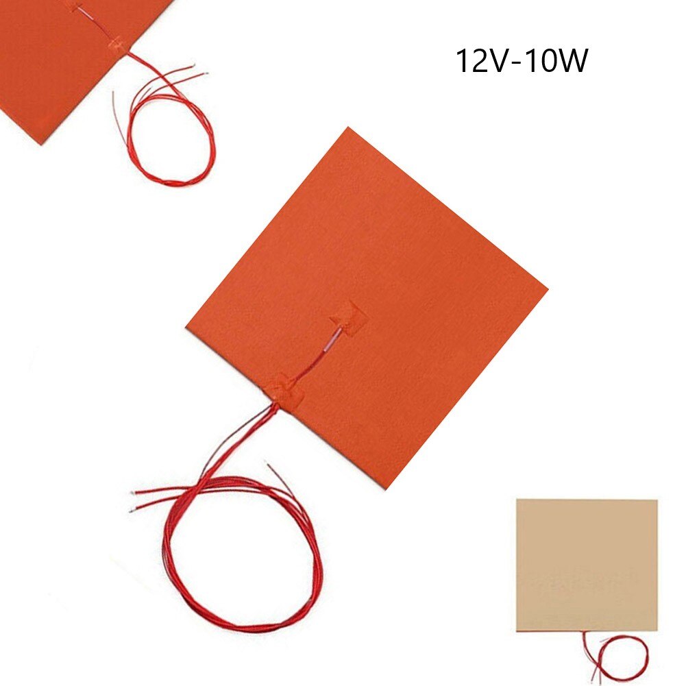 Tappetino riscaldante in silicone 50*50mm 12V 10W per accessori per mobili per riscaldamento a letto riscaldato con stampante per la casa