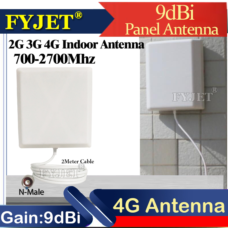 9dBi 4G Antenne draussen drinnen 700 ~ 2700mhz N-Weibliche N-Männlichen Tafel GSM Antenne Zauberstab für Modem Verstärker GSM 2g 3g 4g Signal Booster: drinnen Antenne