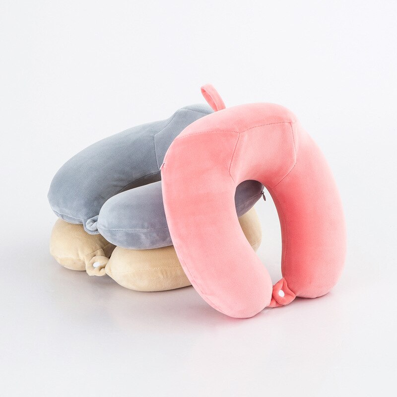 Memory Foam Memory Foam Crystal Velvet Sleep Travel Pillow Memory Pillow U-Shape Pillow