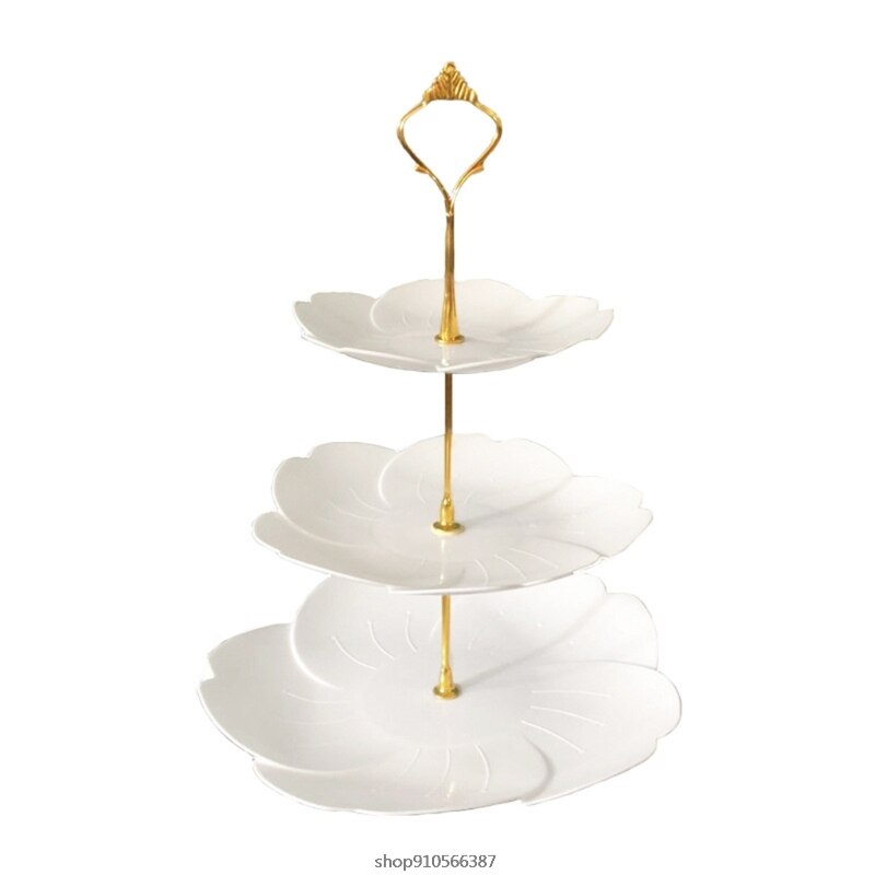 Afneembare Cake Stand Europese Stijl 3 Tier Gebak Cupcake Fruitschaal Serveren Dessert Houder Wedding Party Home Decor: 7