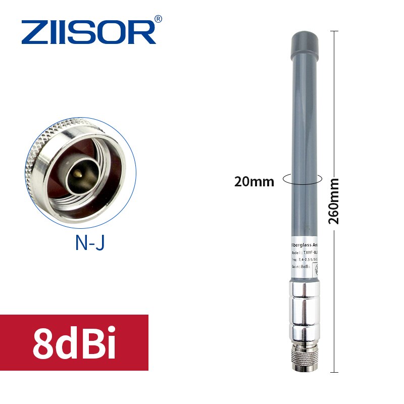 Antena Wifi para exteriores de 2,4 GHz y 5,8 GHz, antenas 5G de fibra de vidrio macho de doble banda N, extensor Wifi para punto de acceso, enrutador de 2,4 GHz: Azul