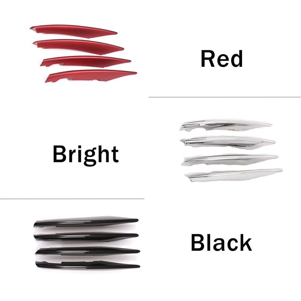 4 x abs chromen auto koplamp decoratiestrips voor mercedes-benz a-klasse  a180 a200 w177 accessoires