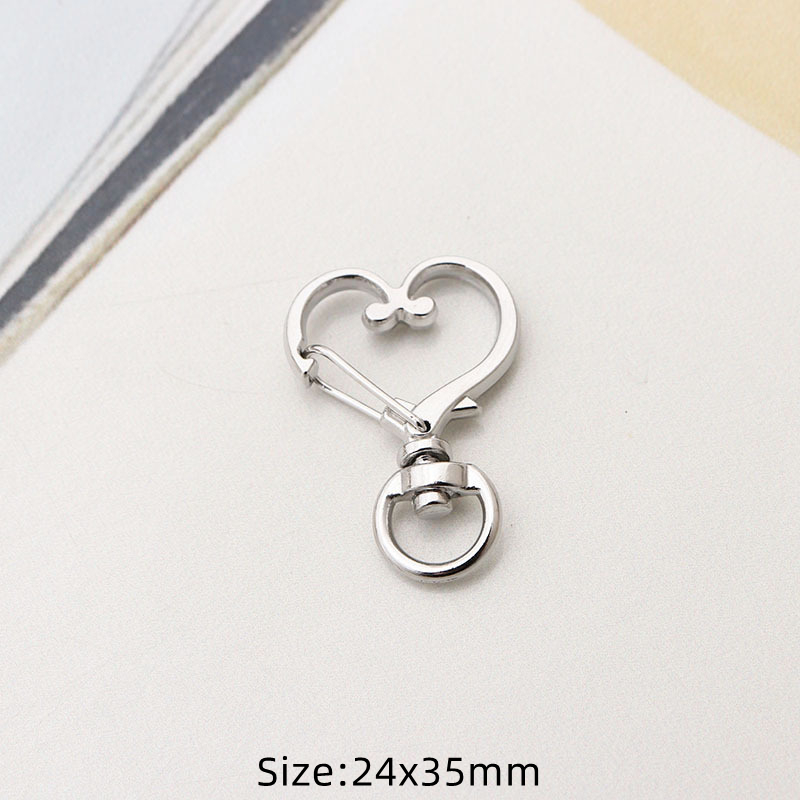 5pcs Metal Swivel Snap Lobster Claw Clasp Carabiner for DIY Handbag Jewelry Keyring Keychain Make Supplies Accessories: MULTI