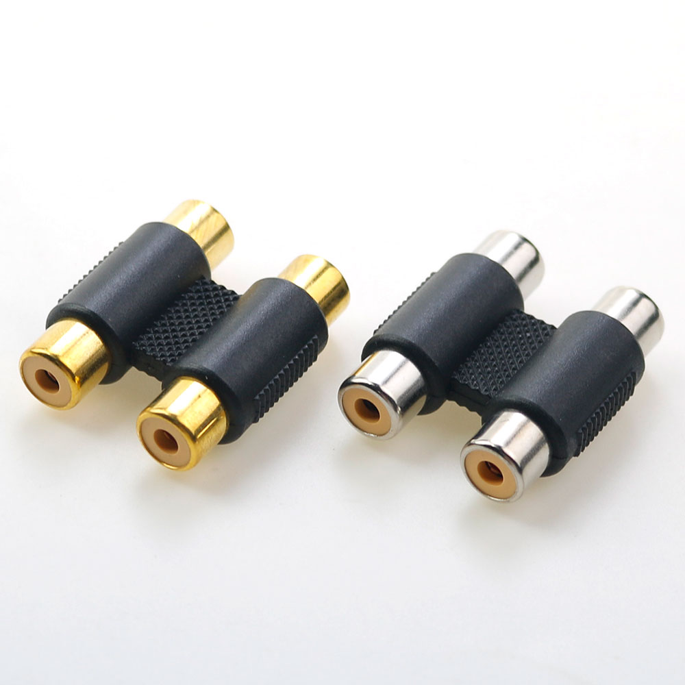 RCA Female to RCA Female Audio Video Cable Jack Plug Adapter Connector RCA to 2/3 RCA Jack Connector