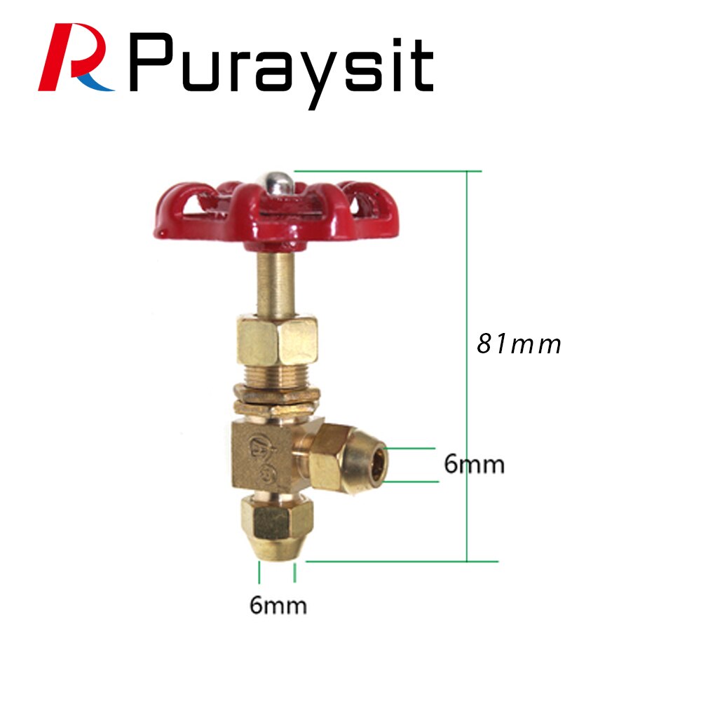 Brass Regulator Miniature Flow Control Valve 1 point 2 point Needle valve 8.5mm 10mm oil valve Corrosion Resistance Acid: Grey
