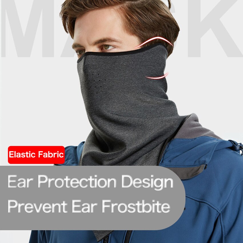 Mascarilla de protección para la cara de ciclista, para invierno, media cara, a prueba de viento, Bandana de protección para la oreja, diadema reflectante nocturna