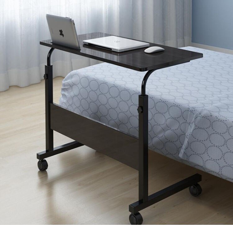 Adjustable Computer Desk with Wheels Portable Laptop Desk Rotate Notebook Bed SofaTable Can be Lifted Standing Desk